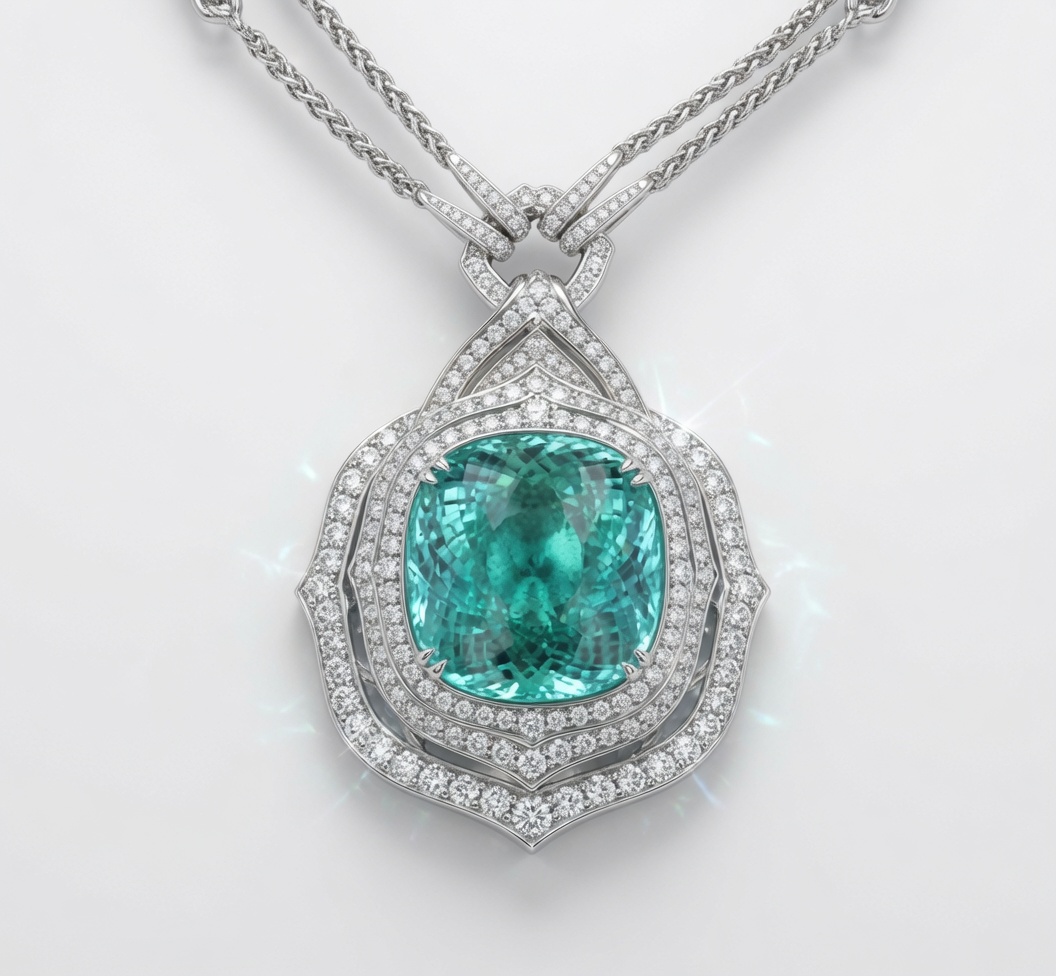 "Kat Florence" Paraiba Tourmaline & Diamond Necklace